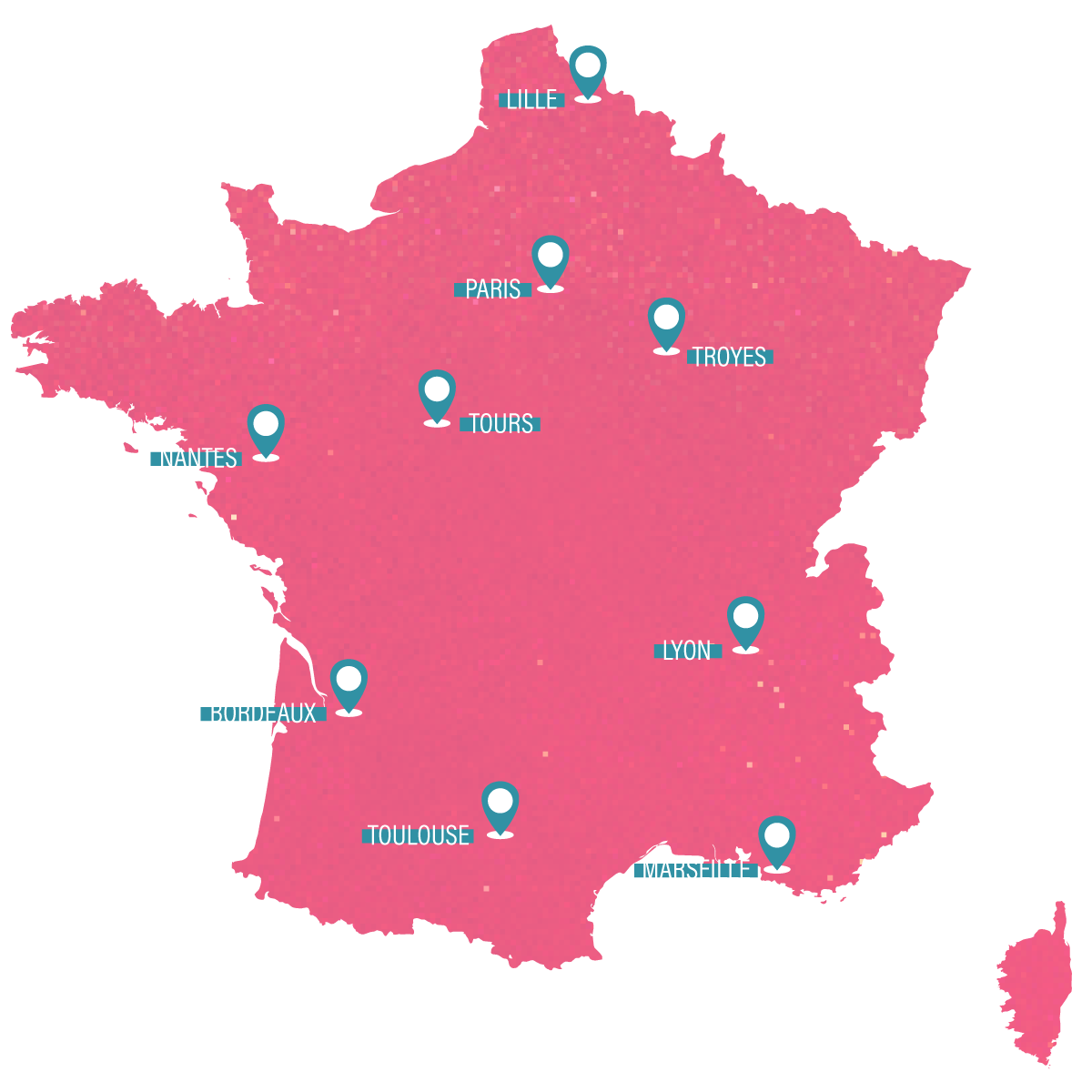 Carte France Projection A nos Enfants